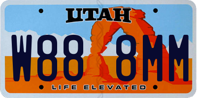 UT license plate W888MM