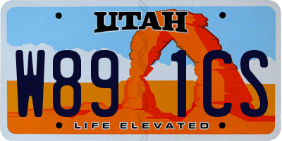 UT license plate W891CS