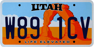 UT license plate W891CV