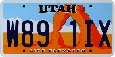 UT license plate W891IX