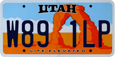 UT license plate W891LP