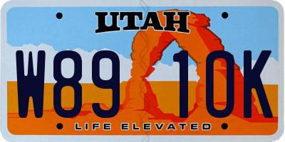 UT license plate W891OK