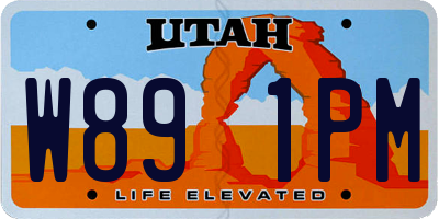 UT license plate W891PM