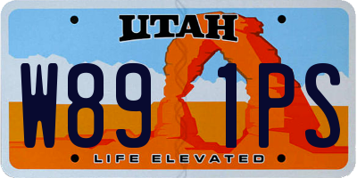 UT license plate W891PS