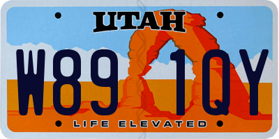 UT license plate W891QY