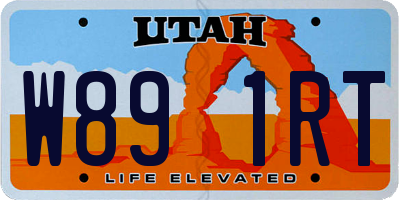 UT license plate W891RT
