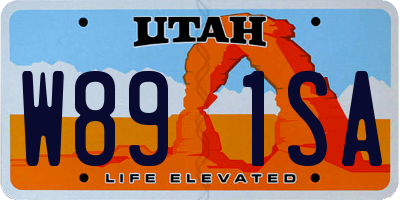 UT license plate W891SA