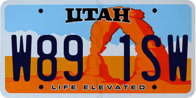 UT license plate W891SW