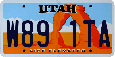 UT license plate W891TA