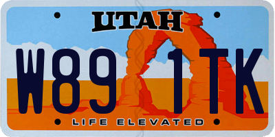 UT license plate W891TK