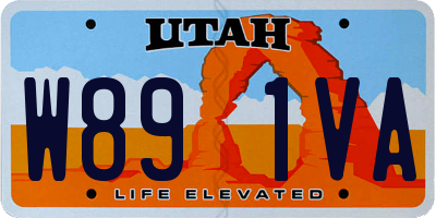 UT license plate W891VA