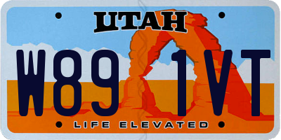 UT license plate W891VT