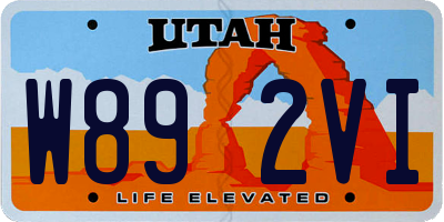 UT license plate W892VI