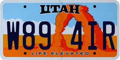 UT license plate W894IR