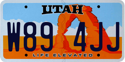 UT license plate W894JJ