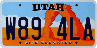UT license plate W894LA