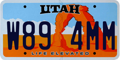 UT license plate W894MM