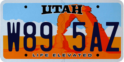 UT license plate W895AZ