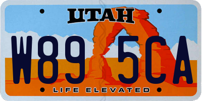 UT license plate W895CA