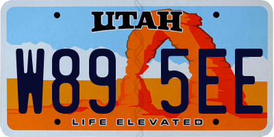 UT license plate W895EE
