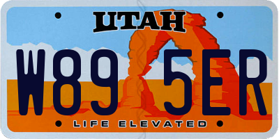 UT license plate W895ER