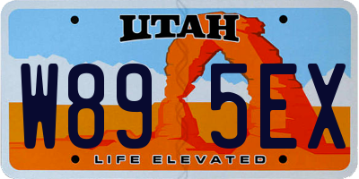 UT license plate W895EX