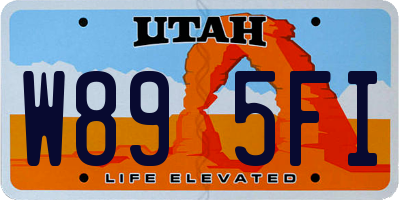 UT license plate W895FI