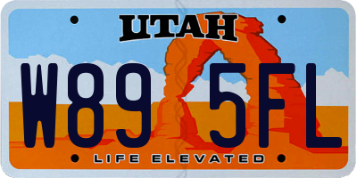 UT license plate W895FL