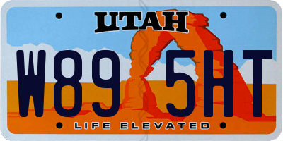 UT license plate W895HT