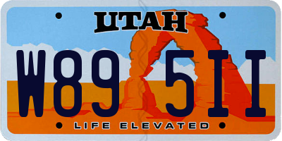UT license plate W895II