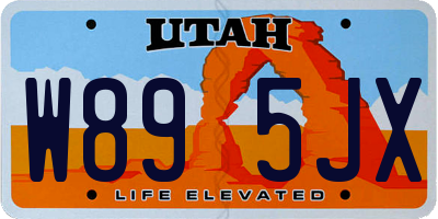 UT license plate W895JX