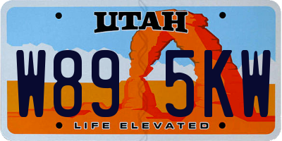 UT license plate W895KW