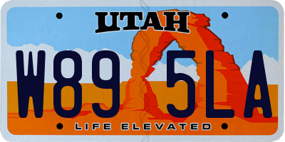 UT license plate W895LA