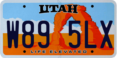 UT license plate W895LX