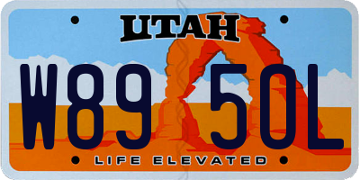 UT license plate W895OL