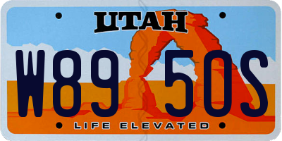 UT license plate W895OS