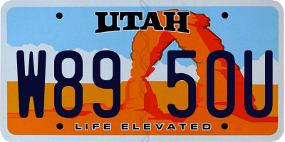 UT license plate W895OU