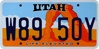 UT license plate W895OY