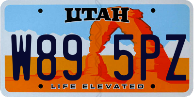 UT license plate W895PZ