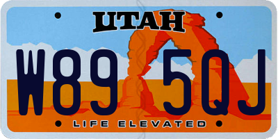 UT license plate W895QJ