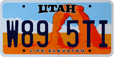 UT license plate W895TI