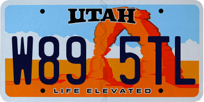UT license plate W895TL