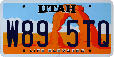 UT license plate W895TQ