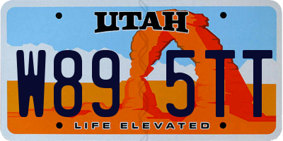 UT license plate W895TT
