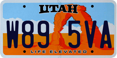 UT license plate W895VA