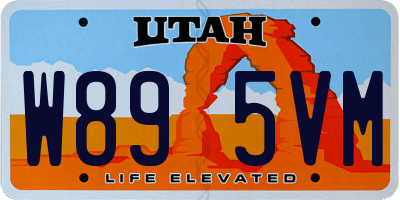 UT license plate W895VM
