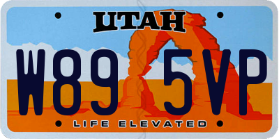 UT license plate W895VP