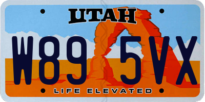 UT license plate W895VX