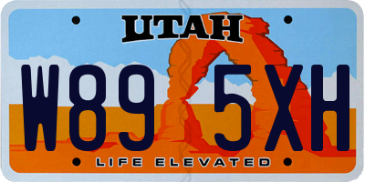 UT license plate W895XH