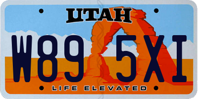 UT license plate W895XI